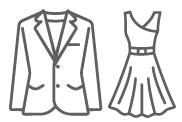 Ilustración traje y vestido